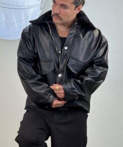 کاپشن چرم کد(096)